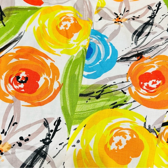 Peter Nygård Floral Zip Front Jacket Multicolor Painterly Print Size 10 - Picture 10 of 12